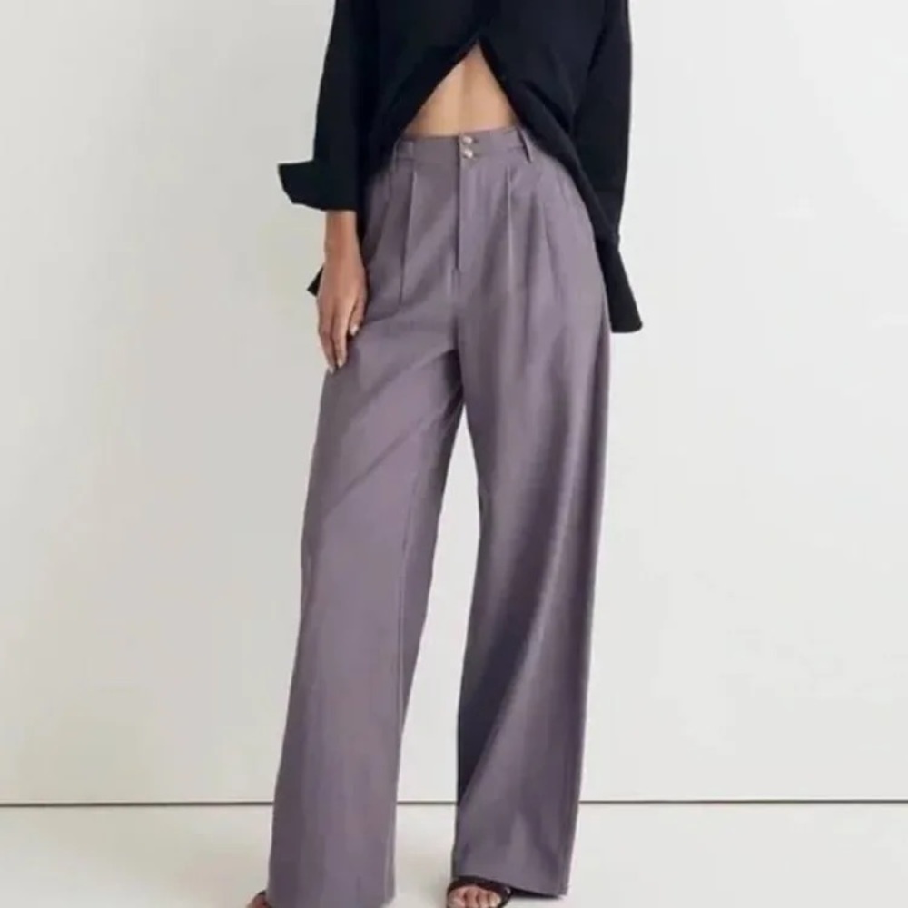 Madewell Harlow Wide-Leg Pant in Grape, 0 (NWT)